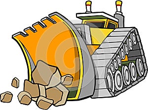 Bulldozer Vector Illustration