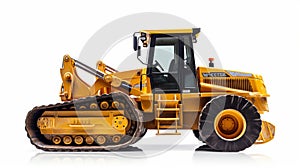 Bulldozer On White Background - Petrina Hicks Style Uhd Image