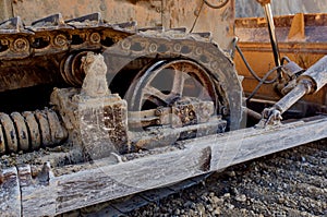 bulldozer work machine excavator construction site