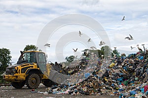 bulldozer working