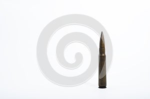 Bullet ammo on white background