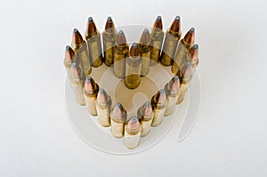 Bullet Heart at an Angle from Above