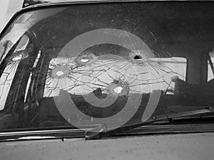 Bullet holes BW