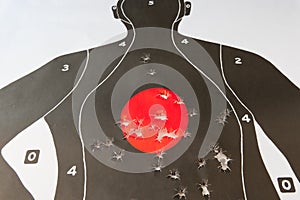 Bullet holes in the target