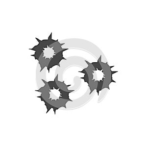 Bullet holes, Vector icon