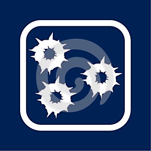 Bullet holes, Vector icon