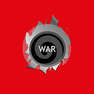 Bullet holes war hole vector concept logo banner