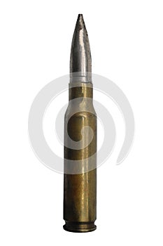 Bullet isolated on white background.