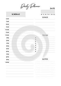 Bullet journal, Planner, Habits tracker printable Template