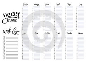 Bullet journal year monthly planner photo