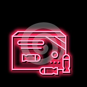 bullet package neon glow icon illustration