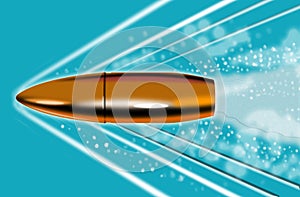 Bullet penetrating water