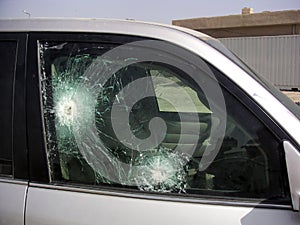 Bullet proof glass armored car photo