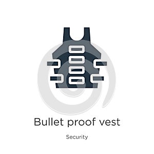 Bullet proof vest icon vector. Trendy flat bullet proof vest icon from security collection isolated on white background. Vector