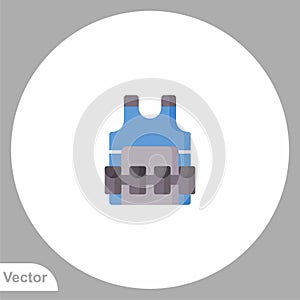 Bullet proof vest vector icon sign symbol