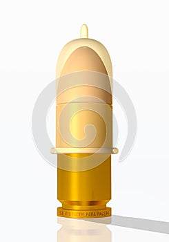 Bullet protected by a condom