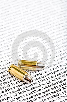 Bullet shells over Iraq