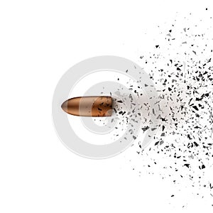 Bullet shot smashed the glass in the splinters. Vector