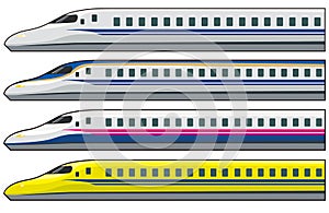 Bullet trains,vector,illustrations. high-speed trains