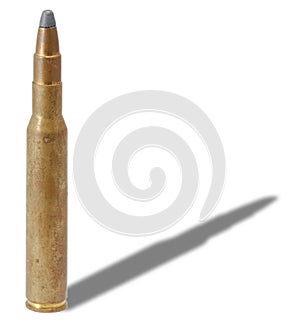 Bullet on white background