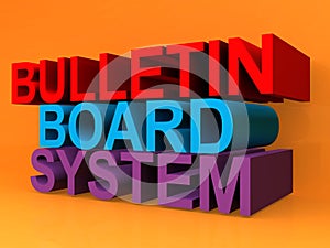 Bulletin board system on orange