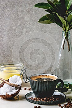 Bulletproof coffee with butter