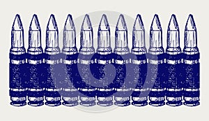 Bullets. Doodle style