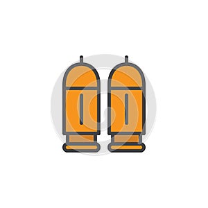 Bullets filled outline icon