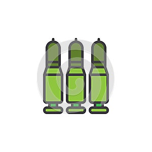 Bullets filled outline icon