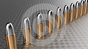 Bullets on a metal surface army intro able to loop endless