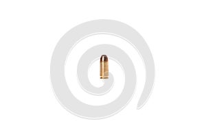 Bullets .45mm on white background