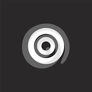bulleye icon. Filled bulleye icon for website design and mobile, app development. bulleye icon from filled basic ui collection photo