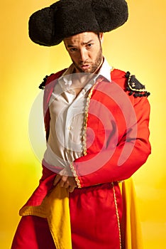 Bullfighter courage humor spanish colors
