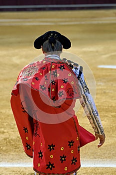 Bullfighter entering the bullring