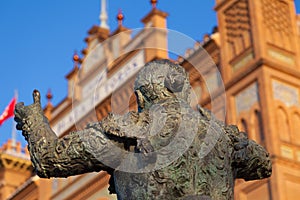 Bullfighter sculpture in Las Ventas Bullring in Madrid photo