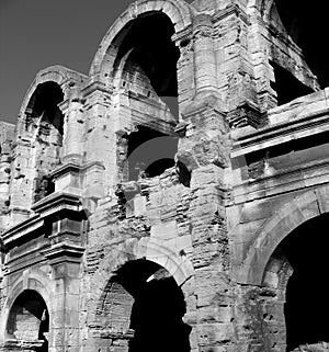 Bullfighting Arena in Arles, Provence, France photo