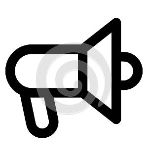 Bullhorn Bold Line Icon which can easily modify or edit and color as well
