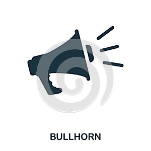 Bullhorn icon. Line style icon design. UI. Illustration of bullhorn icon. Pictogram isolated on white. Ready to use in photo