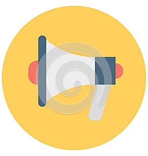 Bullhorn Isolated Vector icon that can be easily modified or edit photo