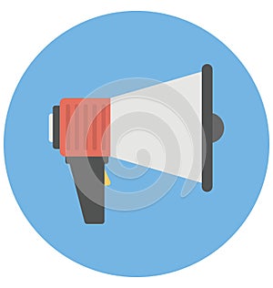 Bullhorn Isolated Vector icon that can be easily modified or edit photo