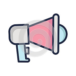 Bullhorn Vector icon which can easily modify or edit photo