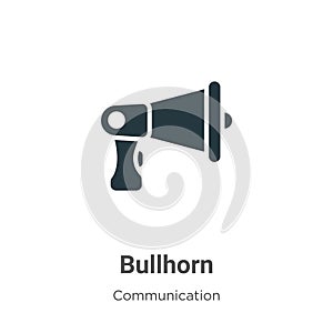 Bullhorn vector icon on white background. Flat vector bullhorn icon symbol sign from modern communication collection for mobile