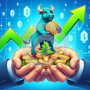 Bull Market Growth Concept