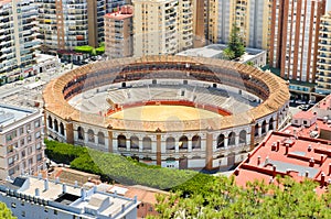 Bullring fight arena in MÃÂ¡laga, Spain.