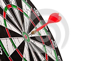 Bulls eye on a dart board