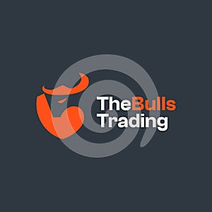 Bulls Trading Forex Financial Logo