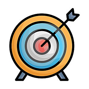 Bullseye arrow, dartboard Vector Icon which can easily modify