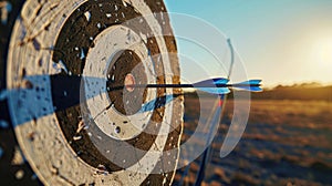 The bullseye arrow on target.AI generated image