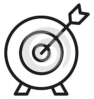 Bullseye Isolated Vector Icon that can be easily modified or edit