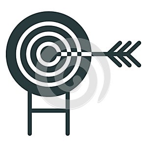 Bullseye Isolated Vector Icon which can easily modify
